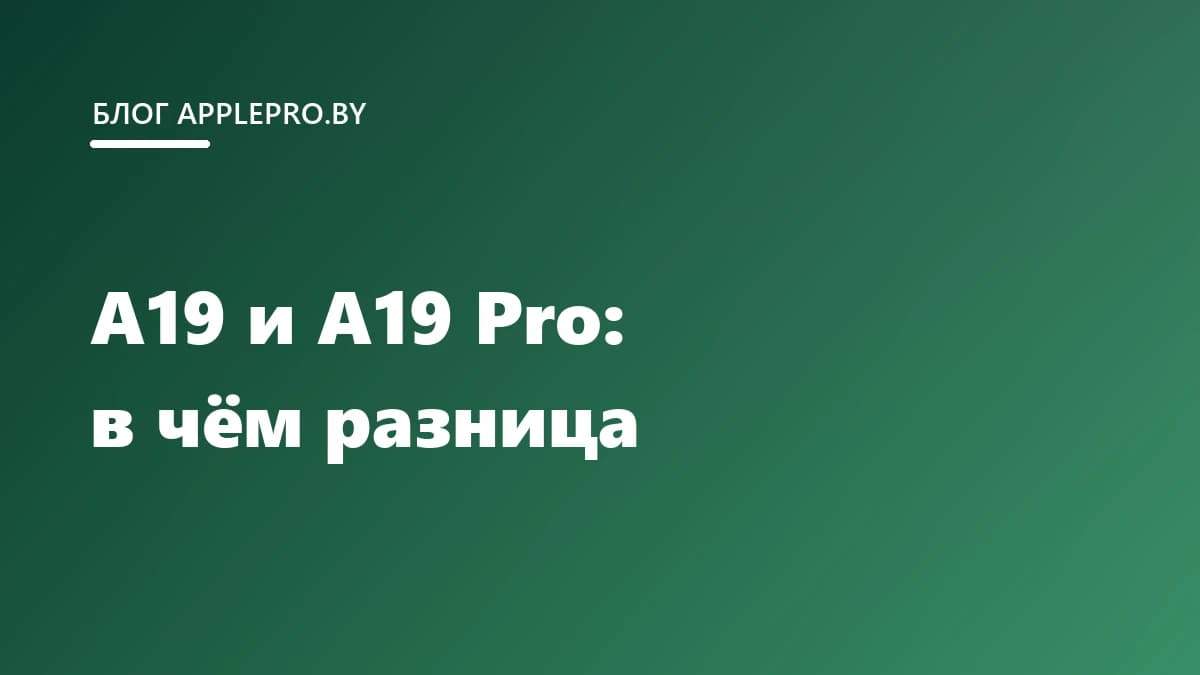 A19 и A19 Pro: чем отличаются и кому нужен Pro