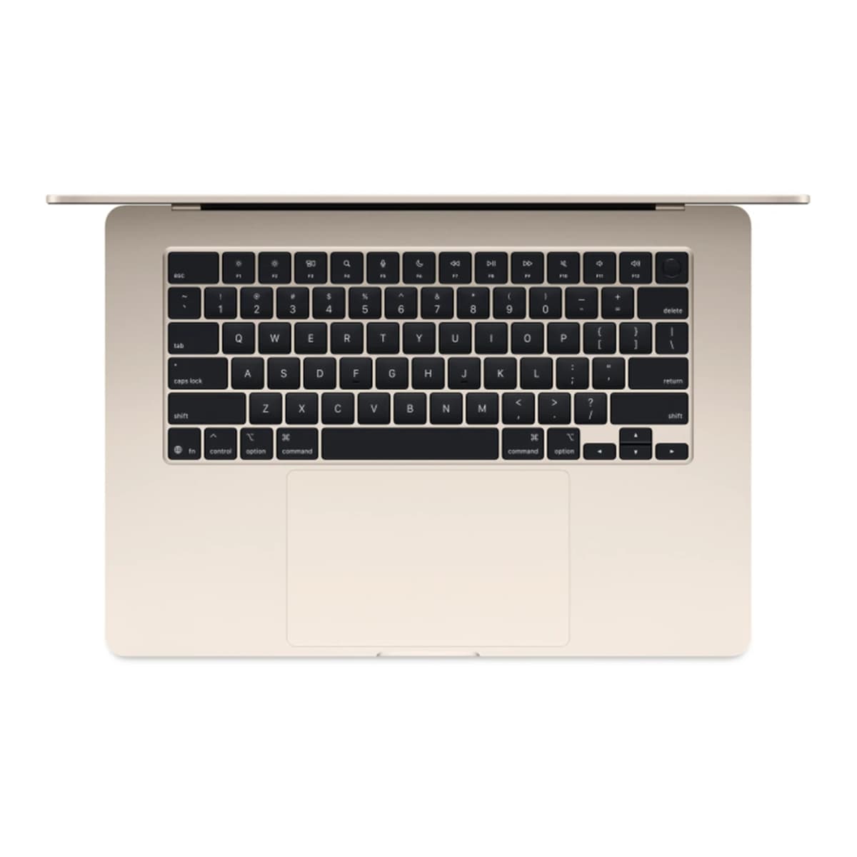 MacBook Air 15″ (M4) 2025 512 ГБ Сияющая звезда — вид сзади
